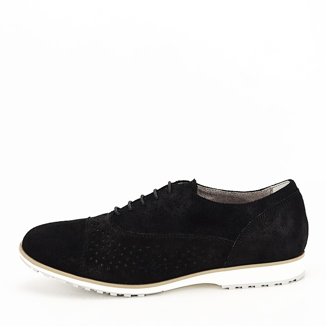 Pantofi oxford din piele naturala negru Magda 01 [2]