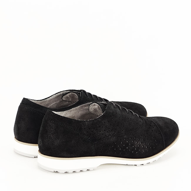 Pantofi oxford din piele naturala negru Magda 01 [6]