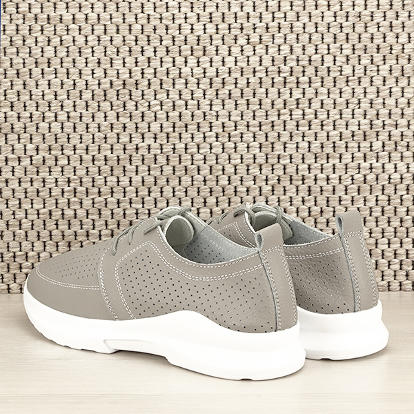 Pantofi piele naturala gri Angela M4 [4]