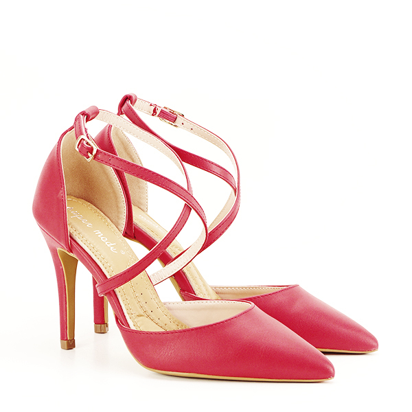 Pantofi rosii cu toc cui Zoe 04 [3]