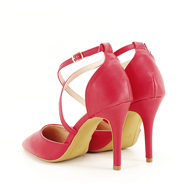 Pantofi rosii cu toc cui Zoe 04 [4]