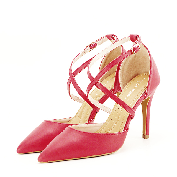 Pantofi rosii cu toc cui Zoe 04 [2]