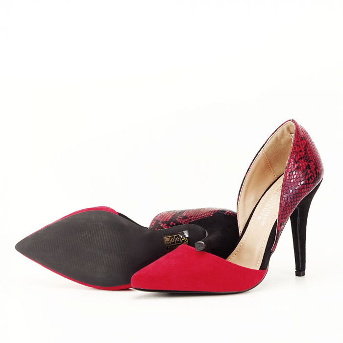 Pantofi rosii decupati lateral Lori 03 [6]