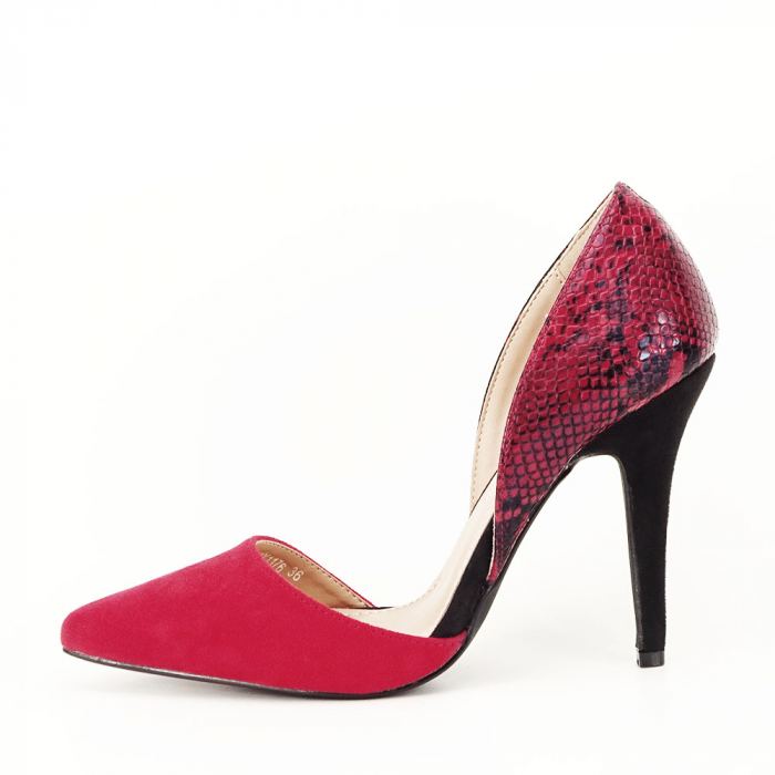 Pantofi rosii decupati lateral Lori 03 [2]