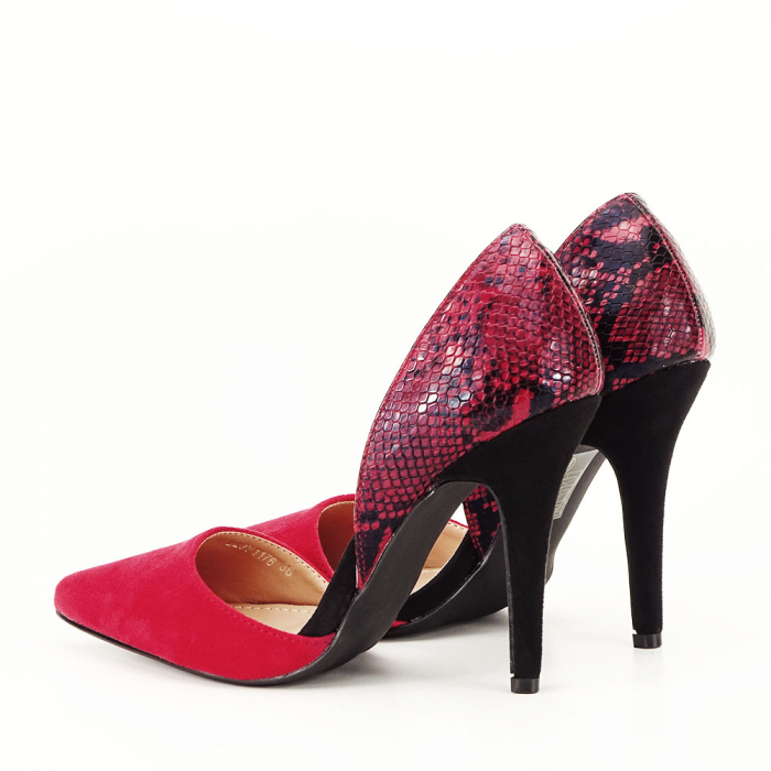 Pantofi rosii decupati lateral Lori 03 [8]