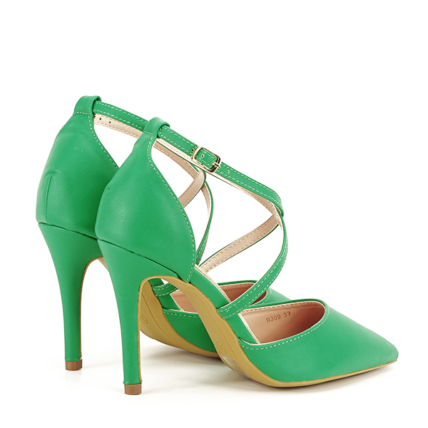 Pantofi verde crud cu toc cui Zoe 04 [5]