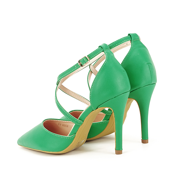 Pantofi verde crud cu toc cui Zoe 04 [4]