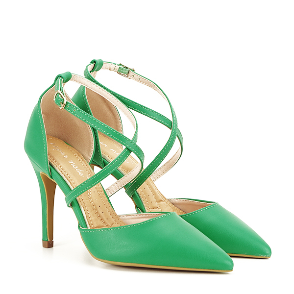 Pantofi verde crud cu toc cui Zoe 04 [3]