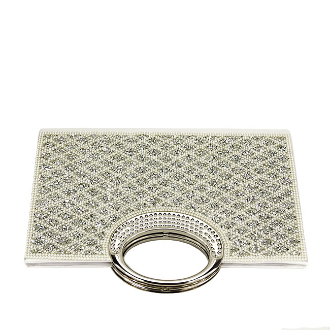 Plic elegant decorat cu pietre B-BYH961 05 Alb [5]