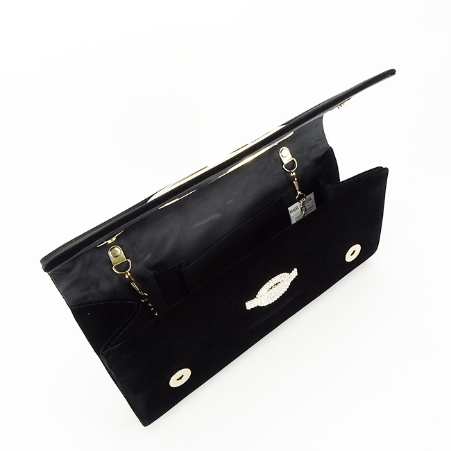 Plic elegant din catifea HY2068A 01 negru [8]
