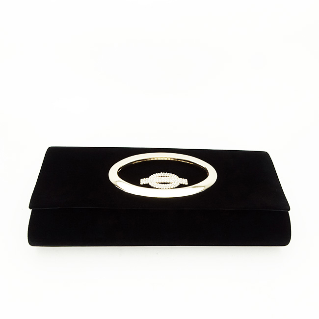 Plic elegant din catifea HY2068A 01 negru [5]