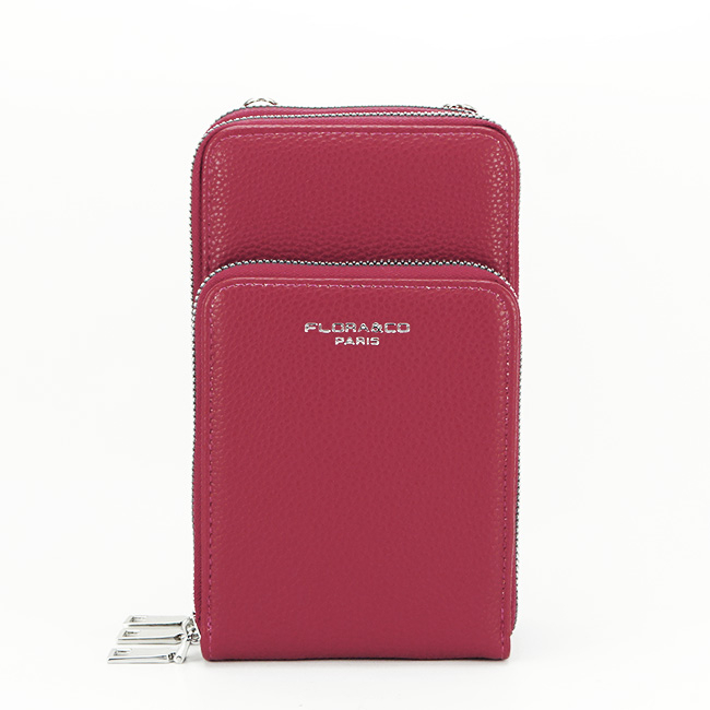 Portofel si port telefon Flora&Co B-6018 07 Rosu bordo [3]