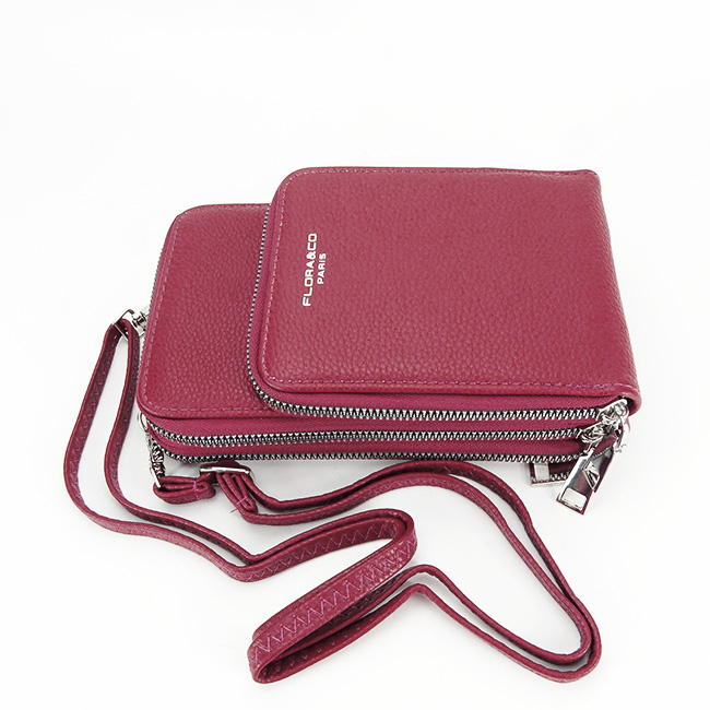 Portofel si port telefon Flora&Co B-6018 07 Rosu bordo [6]