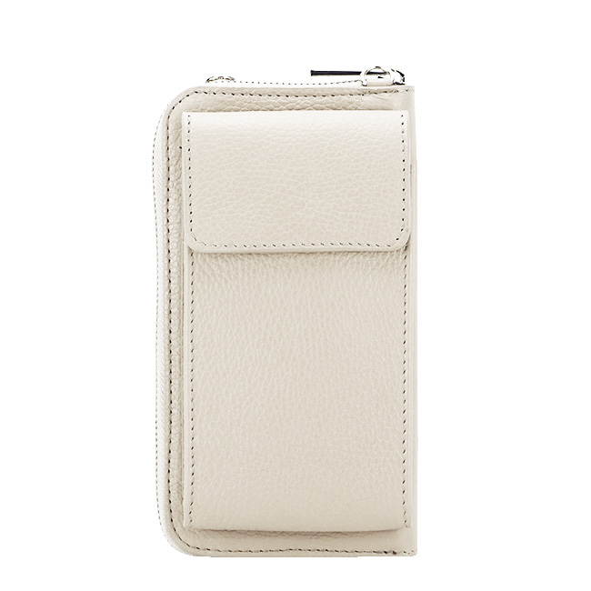 Portofel si port telefon din piele naturala crem B-8971 07 [2]