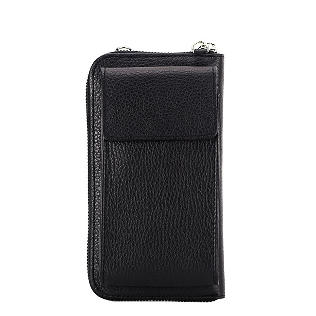 Portofel si port telefon din piele naturala B-8971 07 negru [2]