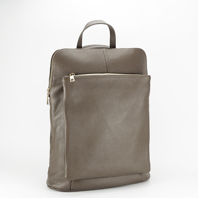 Rucsac dama din piele naturala, B-1441 123, 37x30x12cm, Maro [3]