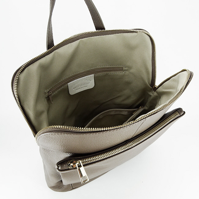 Rucsac dama din piele naturala, B-1441 123, 37x30x12cm, Maro [8]