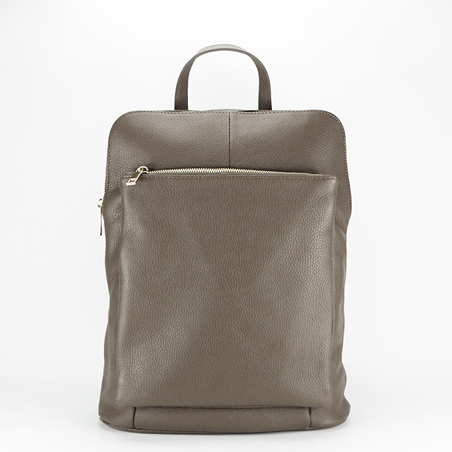 Rucsac dama din piele naturala, B-1441 123, 37x30x12cm, Maro [2]