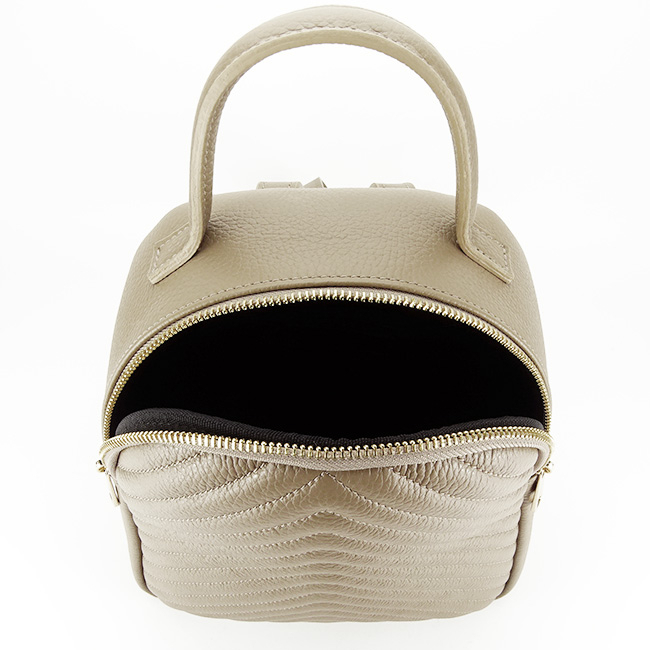 Rucsac dama din piele naturala B-8955 121 Bej inchis [6]