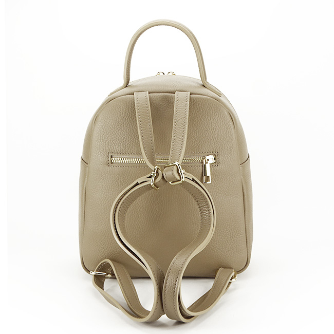 Rucsac dama din piele naturala B-8955 121 Bej inchis [4]