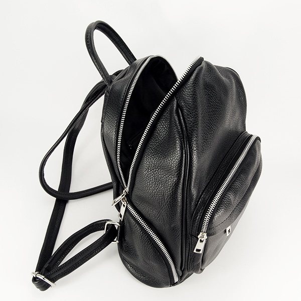 Rucsac negru din piele naturala B-9988 122 [6]