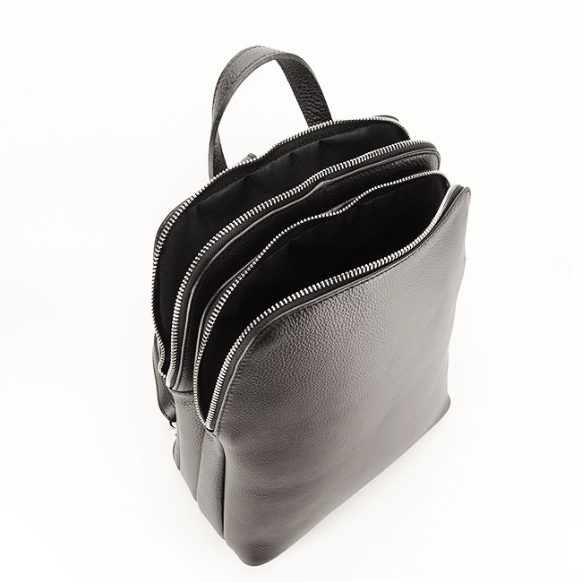 Rucsac din piele naturala cu pandantiv B-6226 121 Negru [7]