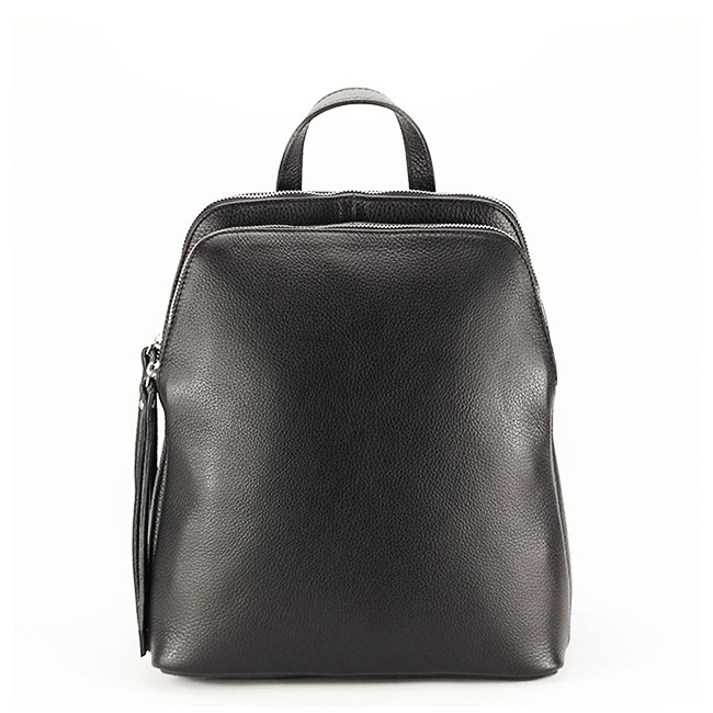 Rucsac din piele naturala cu pandantiv B-6226 121 Negru [4]