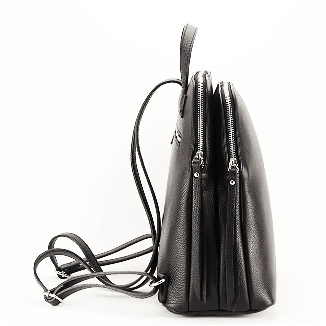 Rucsac din piele naturala cu pandantiv B-6226 121 Negru [5]