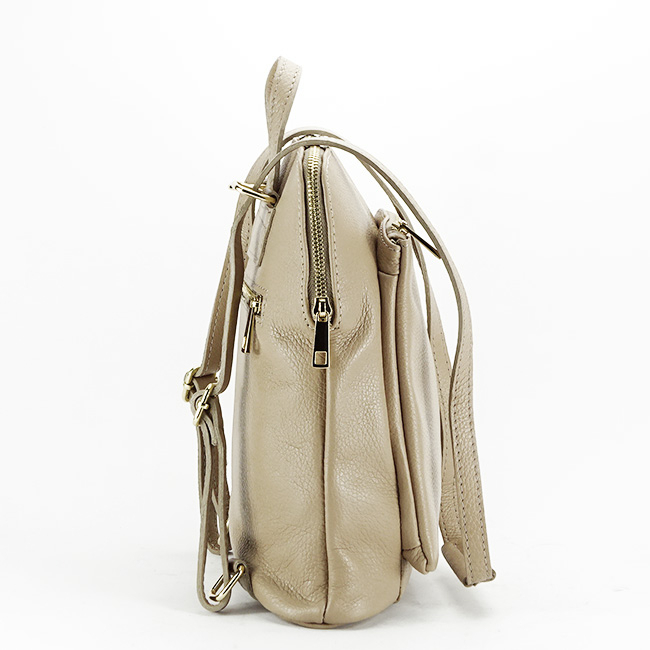 Rucsac dama din piele naturala Made in Italy B-1001 123 Bej [4]