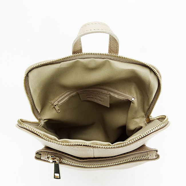 Rucsac dama din piele naturala Made in Italy B-1001 123 Bej [7]