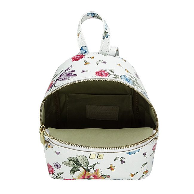 Rucsac din piele naturala cu imprimeu floral B-8979 122 [5]