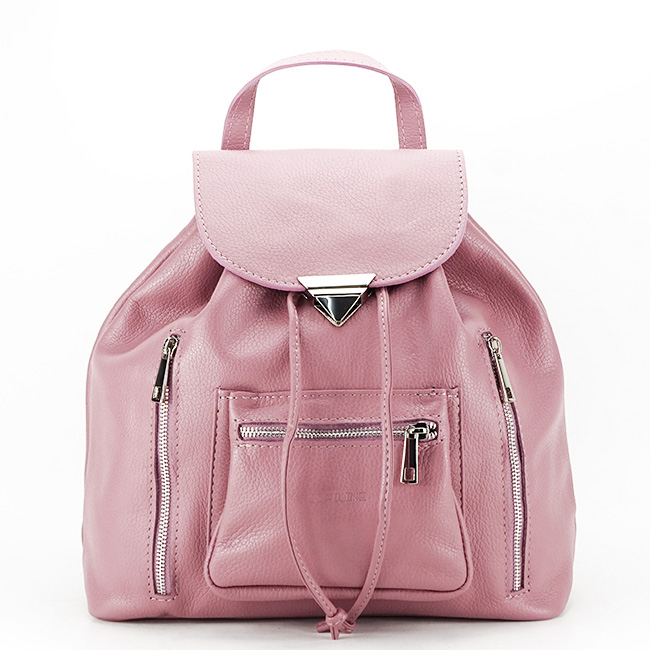 Rucsac dama din piele naturala B-9999 Made in Italy 122 Roz [2]