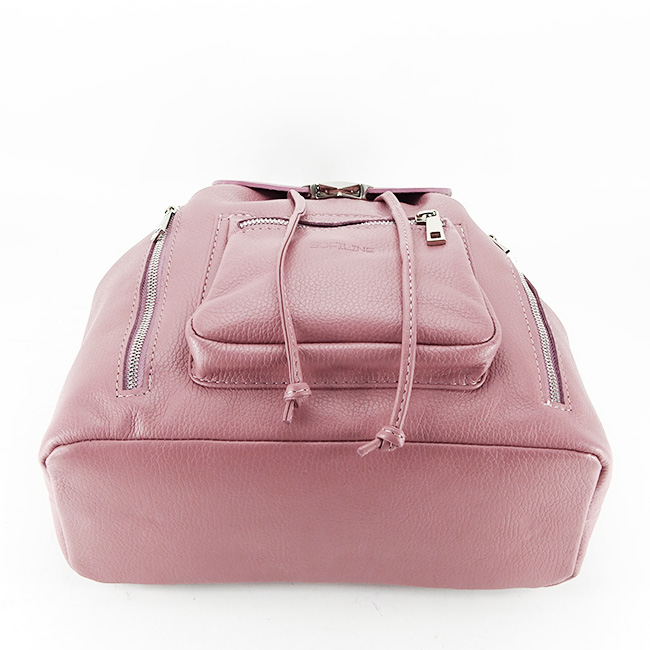 Rucsac dama din piele naturala B-9999 Made in Italy 122 Roz [5]