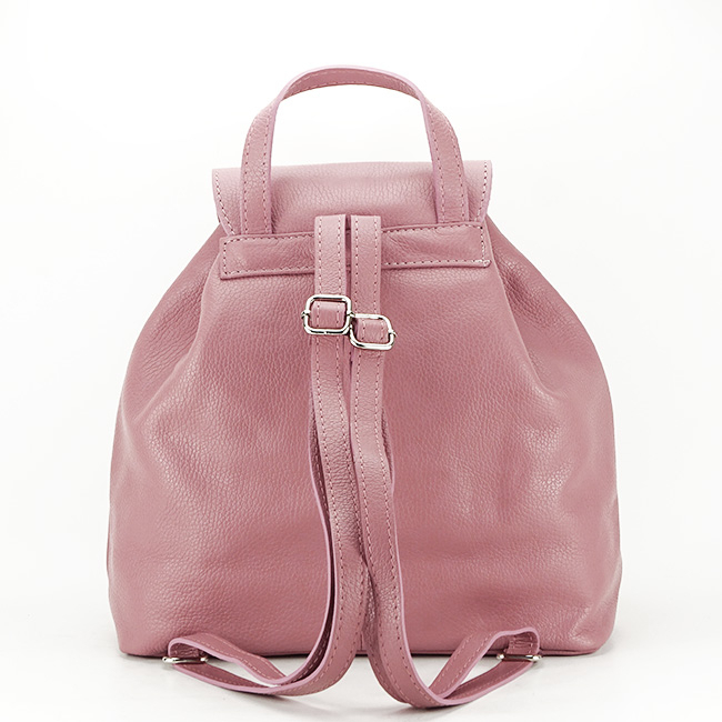 Rucsac dama din piele naturala B-9999 Made in Italy 122 Roz [4]