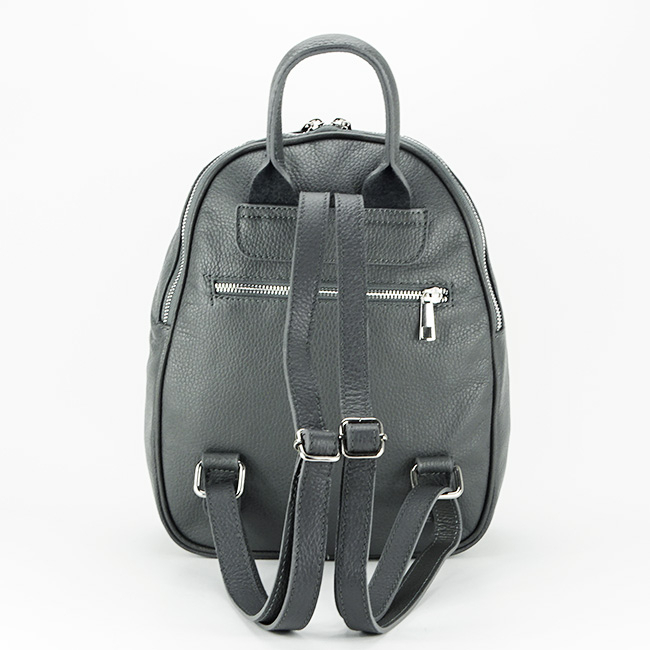 Rucsac dama din piele naturala B-8985 121 Gri inchis [4]