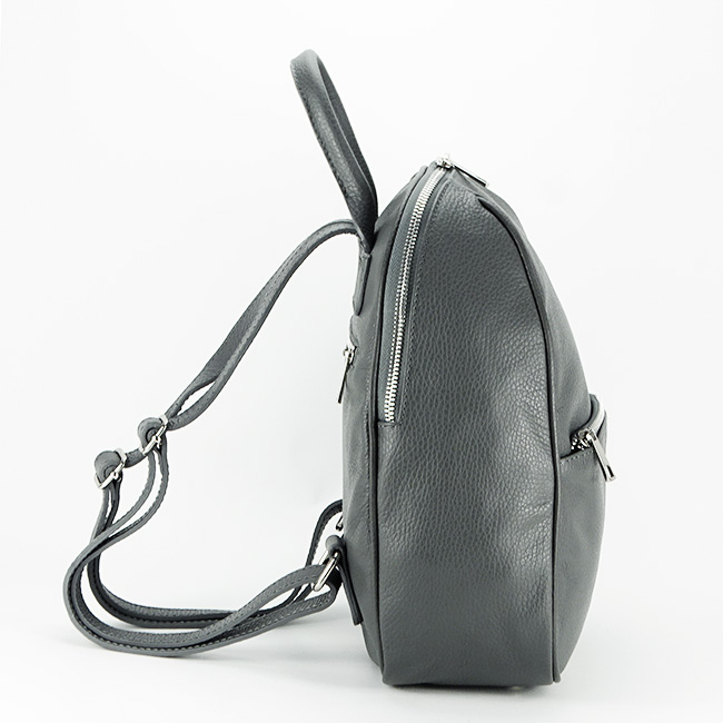 Rucsac dama din piele naturala B-8985 121 Gri inchis [3]