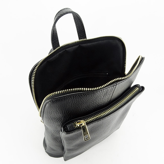 Rucsac convertibil in geanta din piele naturala B-1001 123 negru [8]