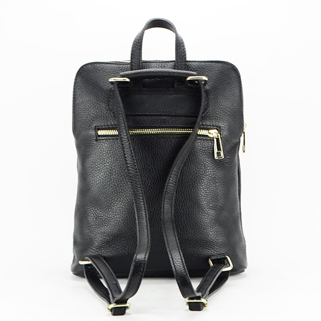 Rucsac convertibil in geanta din piele naturala B-1001 123 negru [5]