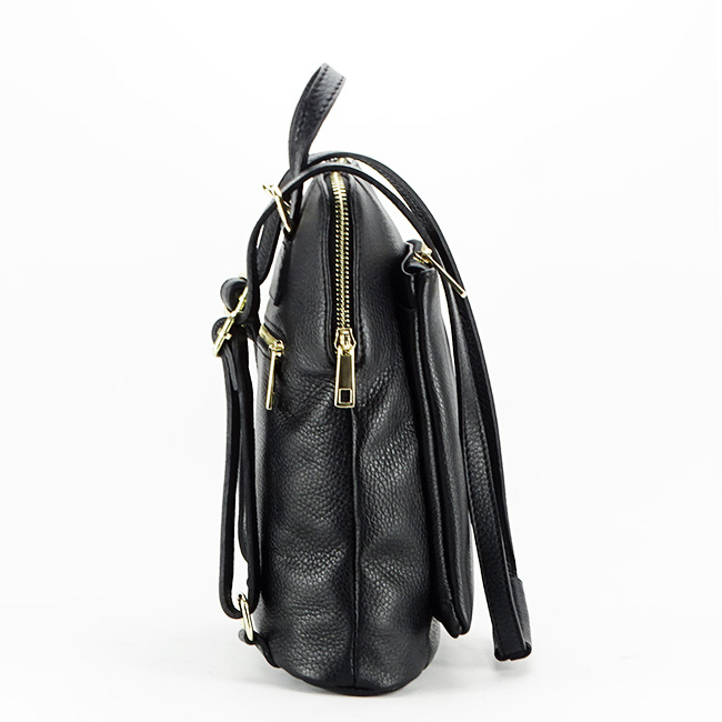 Rucsac convertibil in geanta din piele naturala B-1001 123 negru [3]