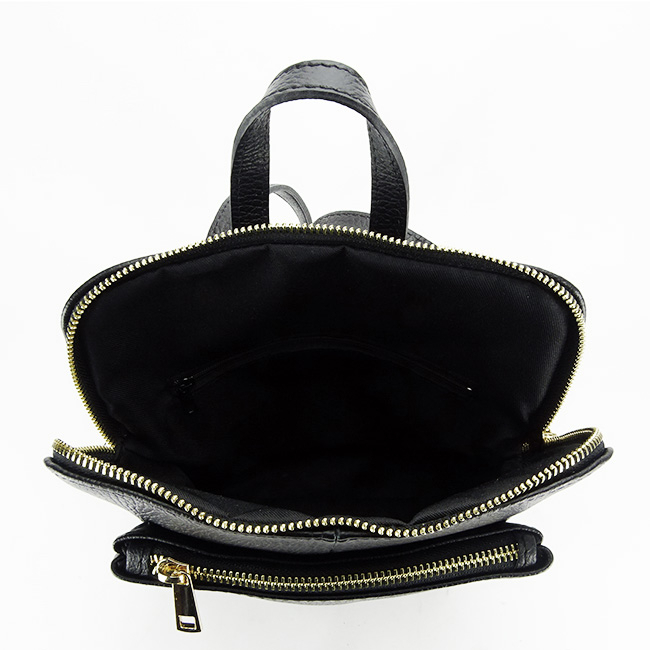 Rucsac convertibil in geanta din piele naturala B-1001 123 negru [7]