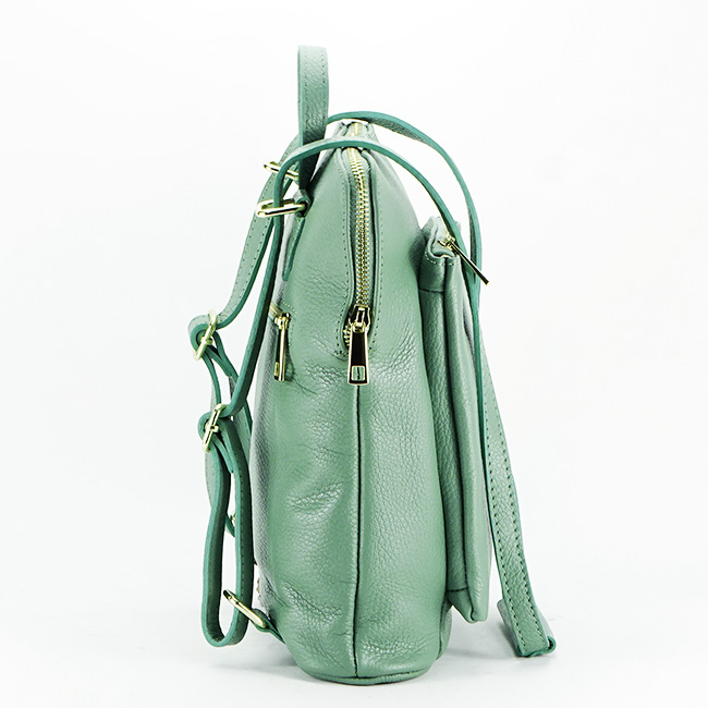 Rucsac dama din piele naturala Made in Italy B-1001 123 Verde [4]