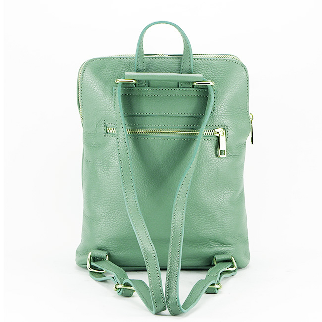 Rucsac dama din piele naturala Made in Italy B-1001 123 Verde [5]
