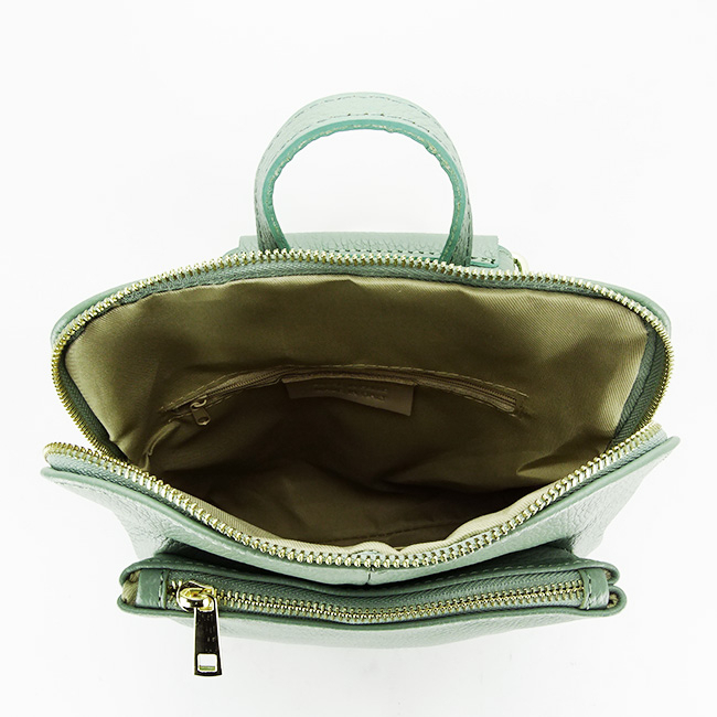 Rucsac dama din piele naturala Made in Italy B-1001 123 Verde [7]