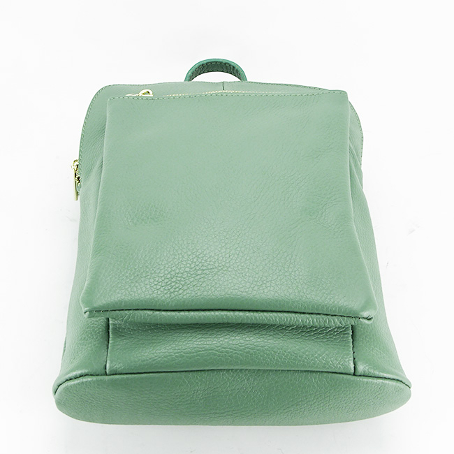 Rucsac dama din piele naturala Made in Italy B-1001 123 Verde [6]