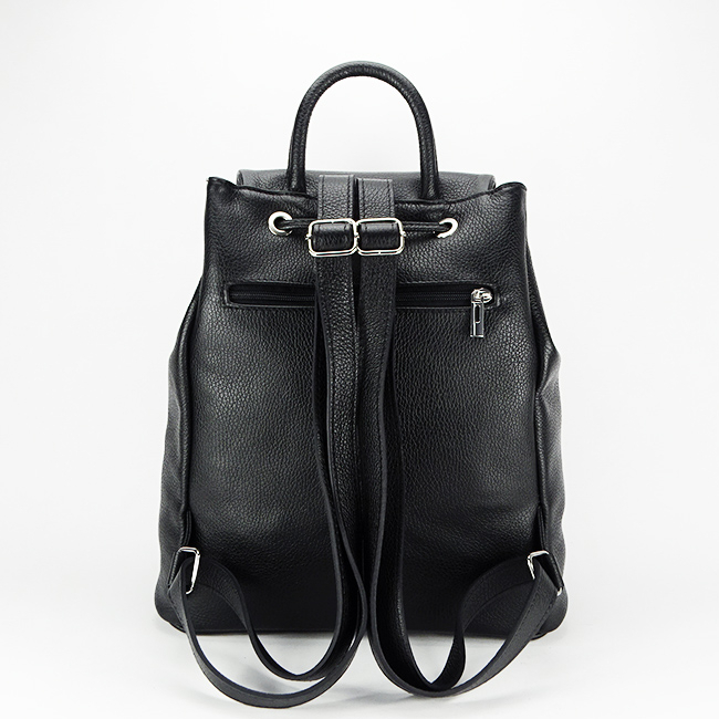 Rucsac dama din piele naturala B-8948 Negru [5]