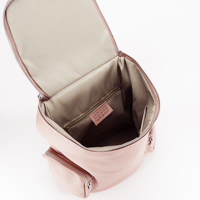 Rucsac din piele naturala Made in Italy B-8961 122 Roz [7]