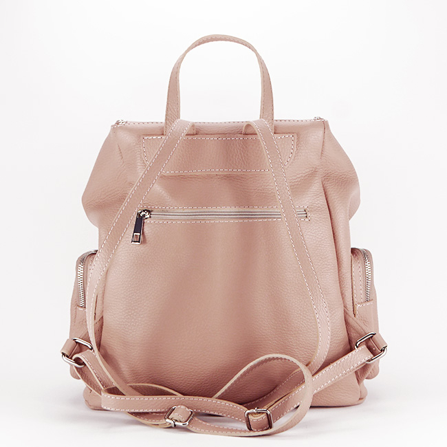 Rucsac din piele naturala Made in Italy B-8961 122 Roz [4]