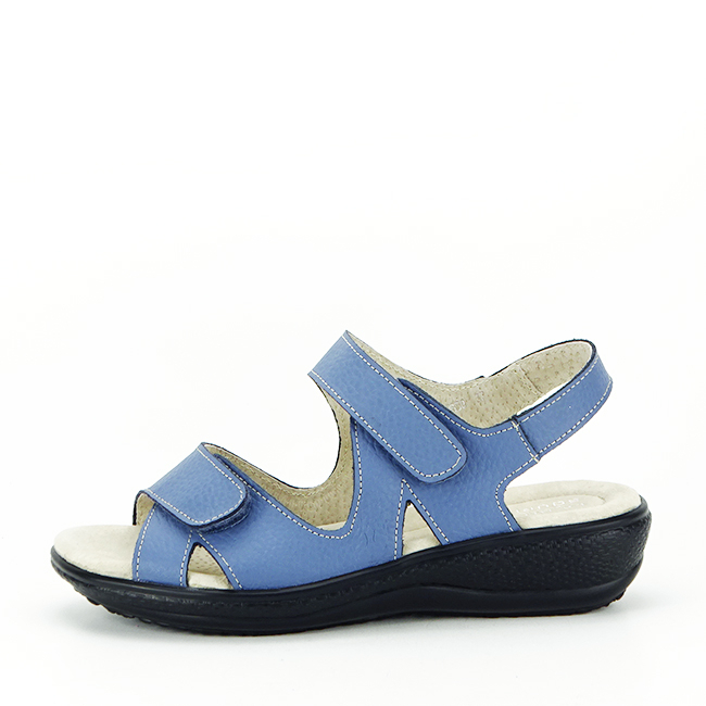 Sandale albastre din piele naturala DLNY7858 M4 [2]