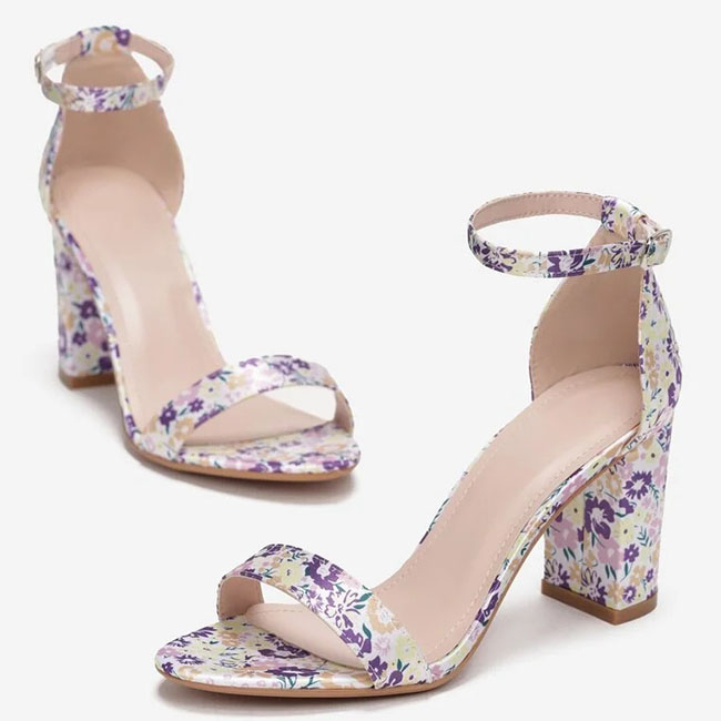 Sandale albe cu imprimeu floral 6816 -128 [4]