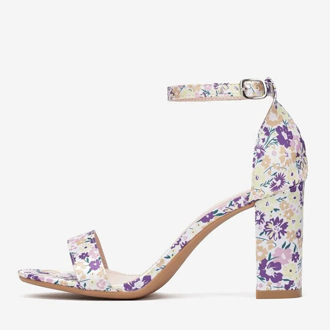 Sandale albe cu imprimeu floral 6816 -128 [3]